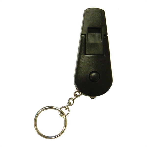 Plastic whistle key chain with red LED light.... from ASI 99030 Zipline / MainStream Promotions™
