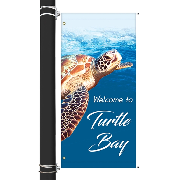 Custom digitally printed polyester avenue banner. 60"H x 29"W... from ASI 80228 Quinn