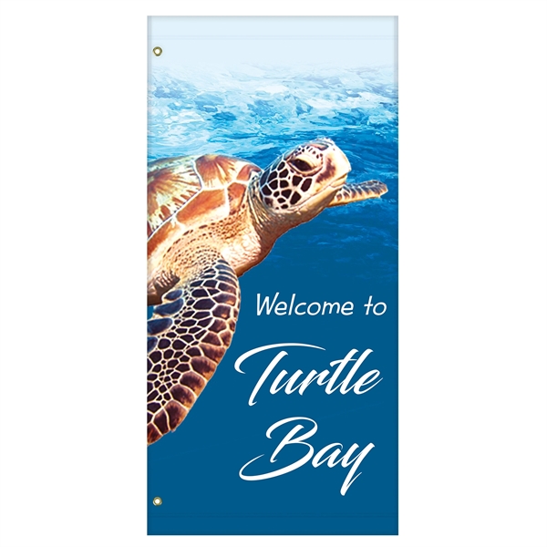 Custom digitally printed polyester avenue banner. 60"H x 29"W... from ASI 80228 Quinn