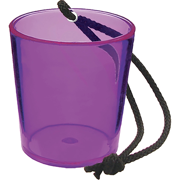 2 oz. Colored Plastic Bottle Hanging Shot Glass, USA made of... from ASI 61952 Howw Mfg Co Inc / Howw USA