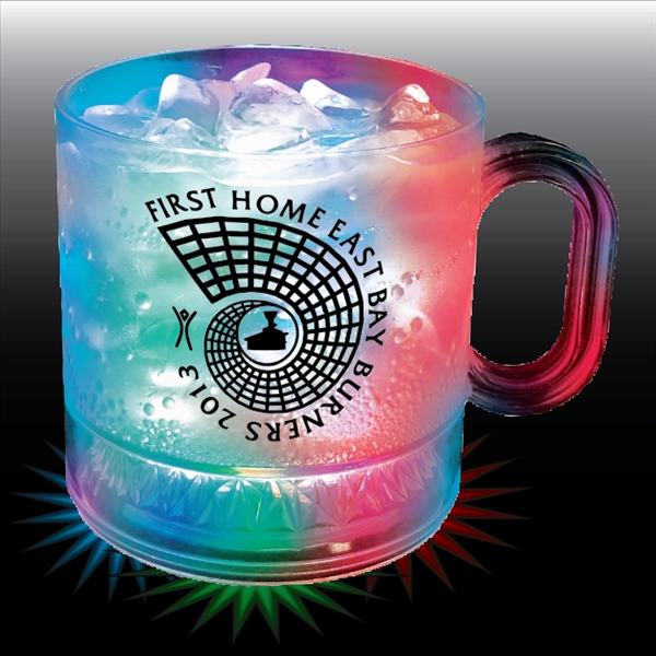 12 oz. Light-Up Plastic Coffee Mug w/handle. 3 LED Lights &... from ASI 61952 Howw Mfg Co Inc / Howw USA