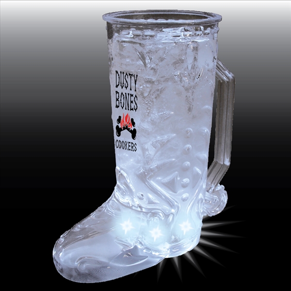 20 oz. Light-Up Plastic Cowboy Boot Mug W/5 Lights & 3... from ASI 61952 Howw Mfg Co Inc / Howw USA
