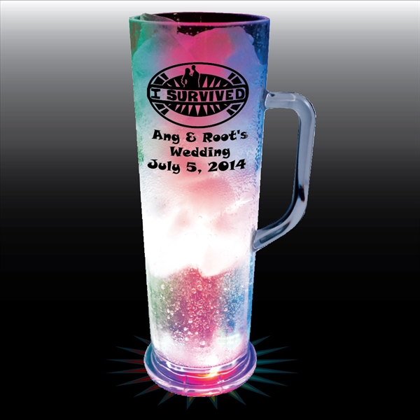 22 oz. Light-Up Plastic Frankfurt Mug W/3 Lights & 6 lighting... from ASI 61952 Howw Mfg Co Inc / Howw USA