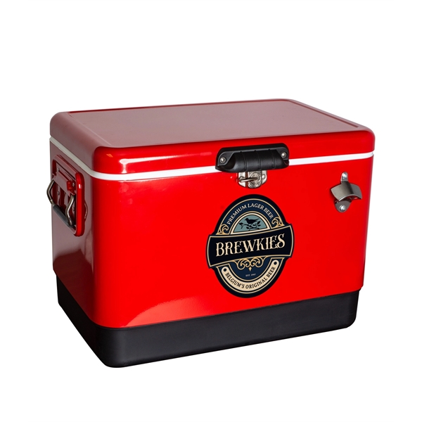 Insulated cooler with lock closure; holds up to 80 cans.... from ASI 76730 Peerless Umbrella Co Inc / Threads By Peerless