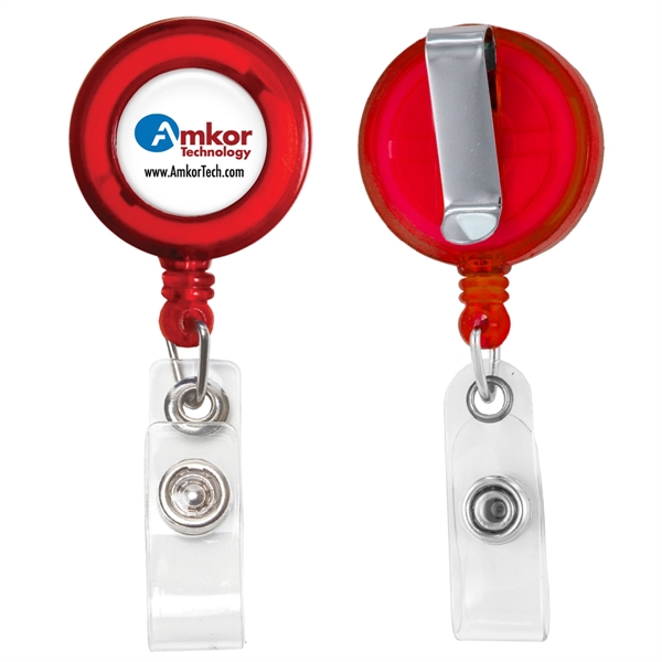 Round 1.25" badge reel with 30" retractable cord.... from ASI 62660 Innovation Line