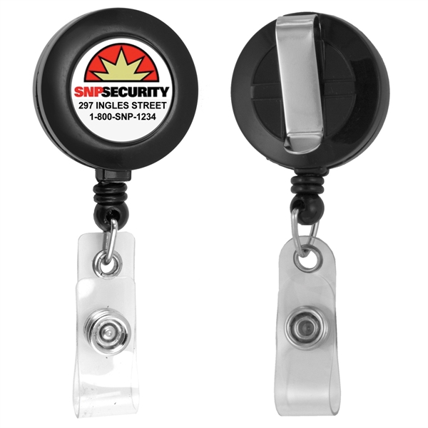 Round 1.25" badge reel with 30" retractable cord.... from ASI 62660 Innovation Line