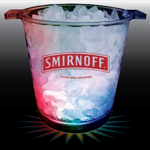 200 oz. Light-Up Clear Plastic Ice Bucket. 3 light colors with... from ASI 61952 Howw Mfg Co Inc / Howw USA