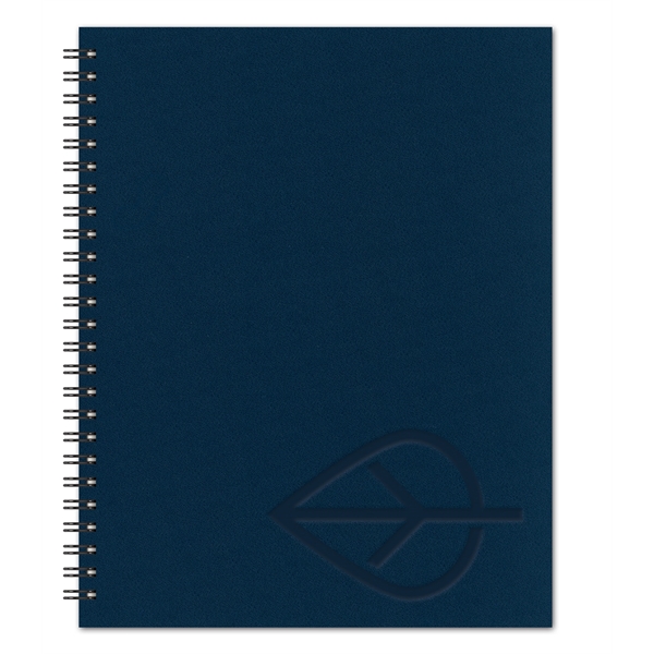 Wire-bound weekly planner with leather front cover and black paperboard back... from ASI 91340 Journalbooks/Timeplanner Calendars