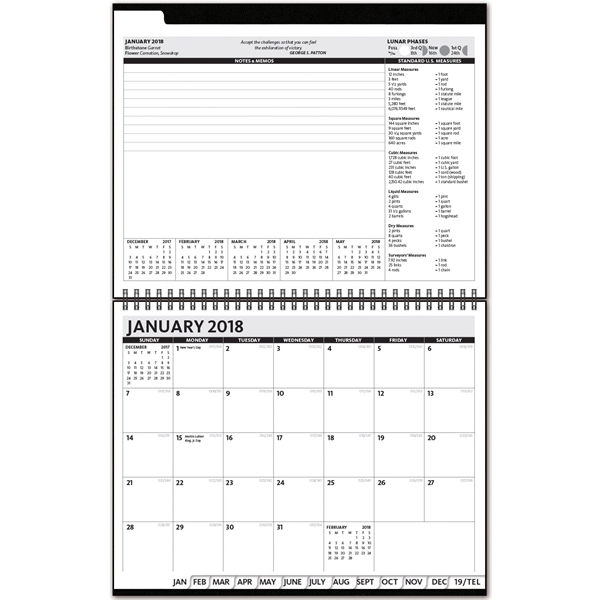 Horizontal monthly planner with foil or deboss imprint and 15 blank... from ASI 91340 Journalbooks/Timeplanner Calendars