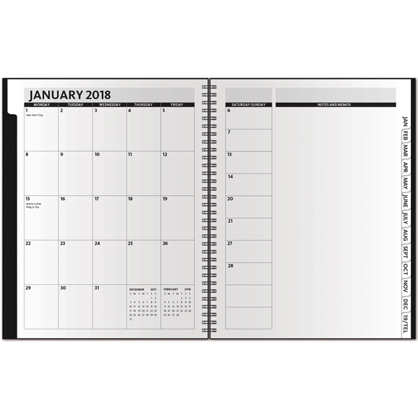 Translucent natural poly front cover monthly planner with full-color insert, die... from ASI 91340 Journalbooks/Timeplanner Calendars