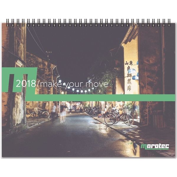 Horizontal monthly ClearView planner with full-color insert, 15 blank memo sheets... from ASI 91340 Journalbooks/Timeplanner Calendars