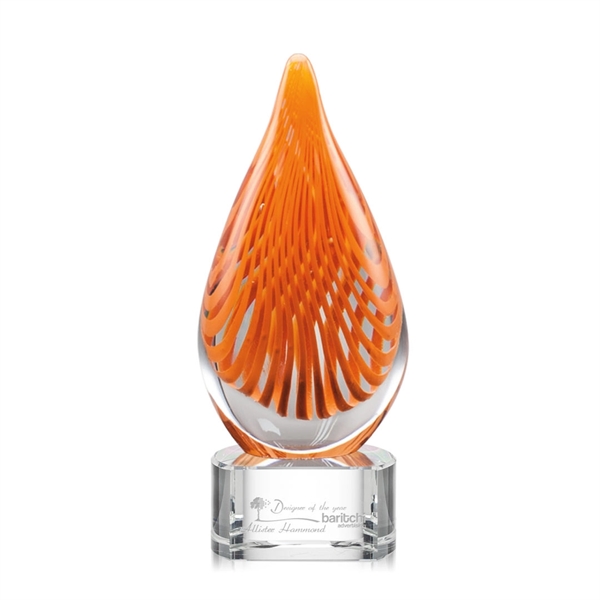 Hand blown art glass award, 7 1/2" high, on a clear... from ASI 84592 St Regis Group / St Regis