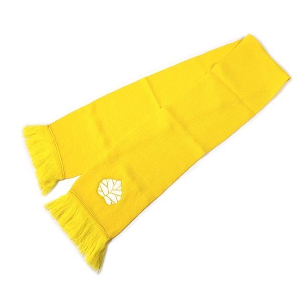 Single-layered knitted acrylic scarf with tassel with embroidery... from ASI 37218 Athena Promo (tm)