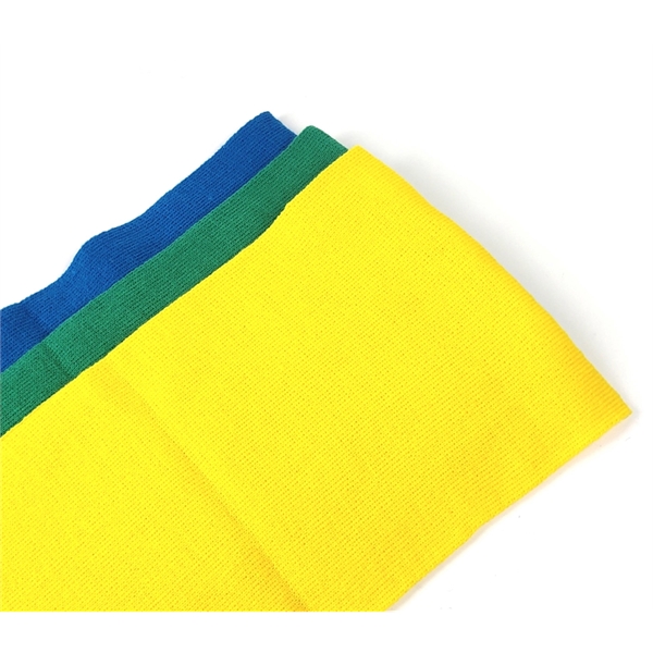 Single-layered knitted acrylic scarf with tassel with embroidery... from ASI 37218 Athena Promo (tm)