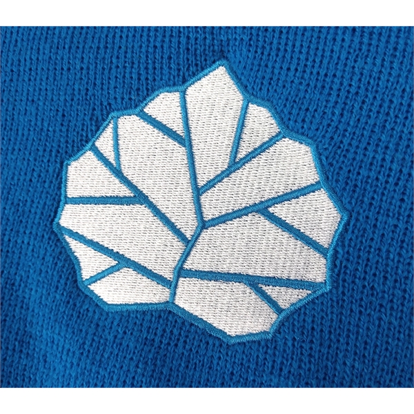 Single-layered knitted acrylic scarf with tassel with embroidery... from ASI 37218 Athena Promo (tm)