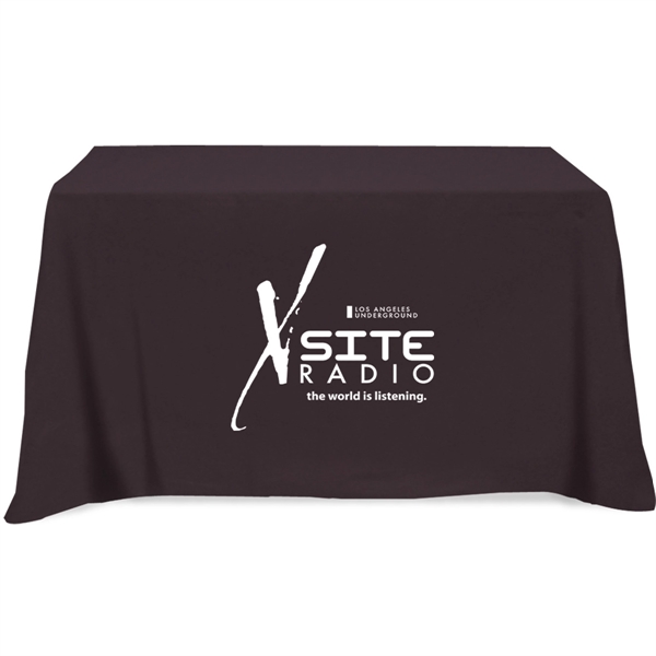 105 x 87" 65/35 polyester-cotton twill flat 4-sided table cover that... from ASI 61966 HPG / Beacon Promotions