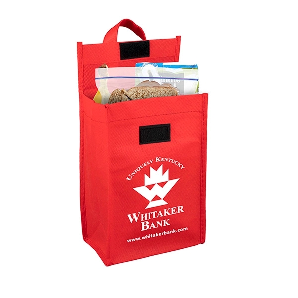 6 1/2" x 9" 80GSM non-woven polypropylene lunch bag with 3... from ASI 62660 Innovation Line