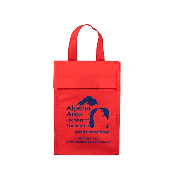 6 1/2" x 9" reusable 80GSM non-woven lunch bag with 3... from ASI 62660 Innovation Line