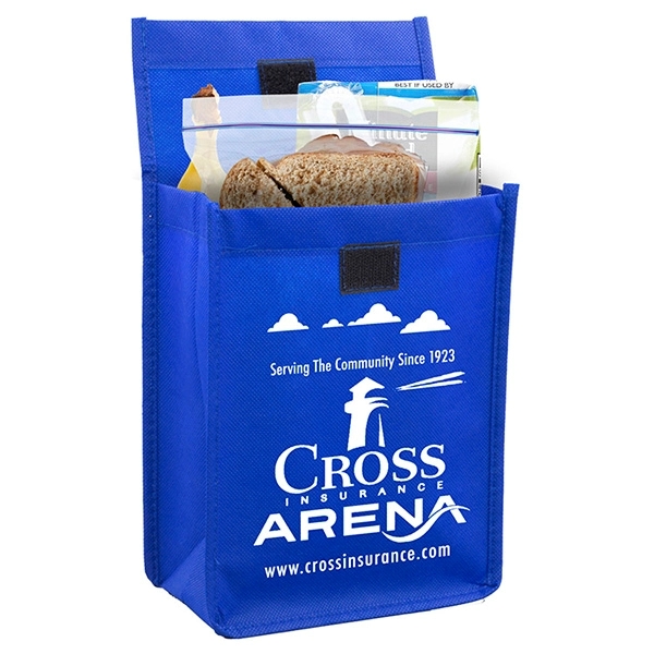 6 1/2" x 9" reusable 80GSM non-woven lunch bag with 3... from ASI 62660 Innovation Line