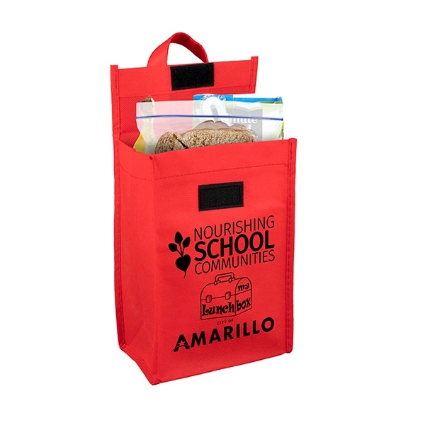 6 1/2" x 9" reusable 80GSM non-woven lunch bag with 3... from ASI 62660 Innovation Line