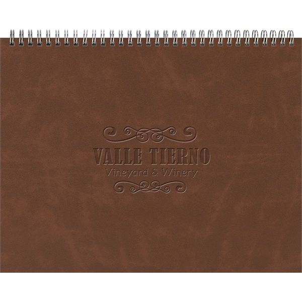 Horizontal Leather monthly planner with foil  or deboss imprint, 15... from ASI 91340 Journalbooks/Timeplanner Calendars