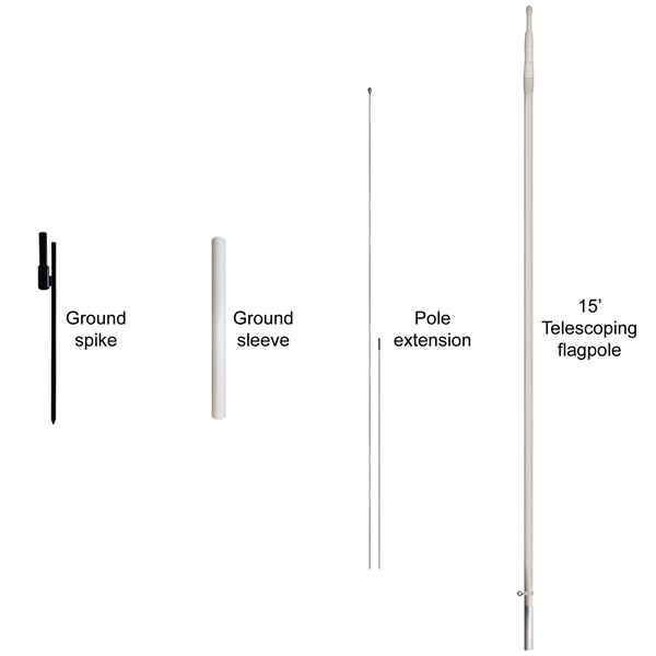 15' Double Sided Teardrop Banner w/ Premium Hardware & Spike. ACTUAL... from ASI 80228 Quinn