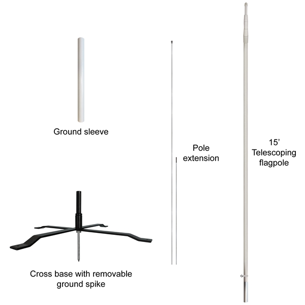 15' Double Sided Teardrop Banner w/ Premium Hardware & Cross Base.... from ASI 80228 Quinn