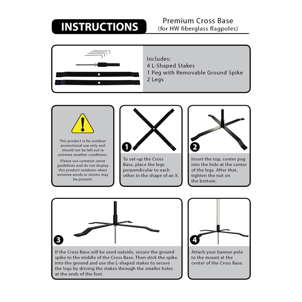 15' Double Sided Teardrop Banner w/ Premium Hardware & Cross Base.... from ASI 80228 Quinn
