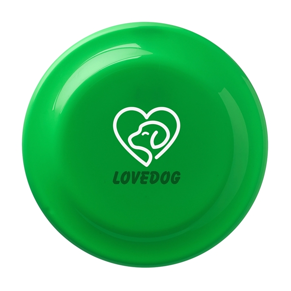 9.25" hard plastic flying disc with two-color imprint.... from ASI 62088 IDProductsource