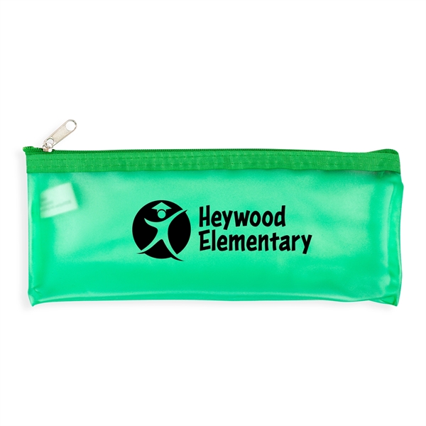 3.5"H x 8.25"W Pencil pouch with zipper closure and CPSIA compliant.... from ASI 54040 Fey Promo / Fey Binders and Organization Solutions
