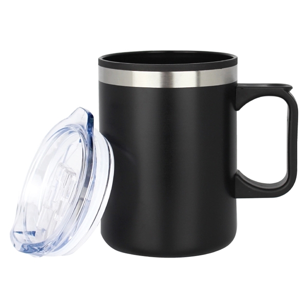 14 oz. double walled stainless steel and polypropylene camper mug with... from ASI 57655 STOPNGO Line
