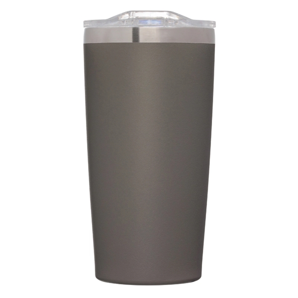 20 oz. copper-plated stainless steel vacuum insulated tumbler with clear slide... from ASI 57655 STOPNGO Line