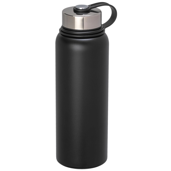 40-oz. double wall, vacuum insulated, stainless steel water bottle with screw-on,... from ASI 57655 STOPNGO Line