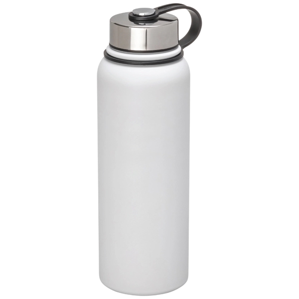 40-oz. double wall, vacuum insulated, stainless steel water bottle with screw-on,... from ASI 57655 STOPNGO Line