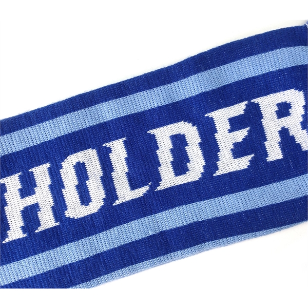 Two-layered knitted acrylic scarf with tassel with embroidery... from ASI 37218 Athena Promo (tm)