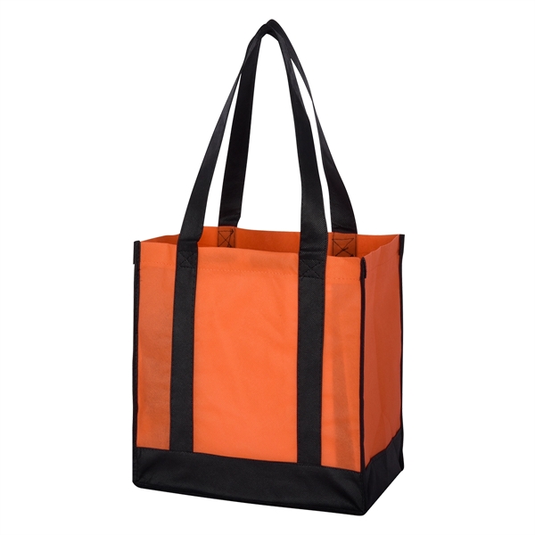 Non-Woven Two-Tone Shopper Tote Bag.  Made Of 80 Gram Non-Woven,... from ASI 61125 Hit Promotional Products / Hit®