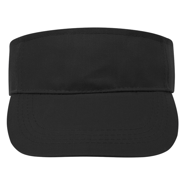 Polyester Visor. Pro-Stitching on Front Pre-Curved Visor. Double Layer Sweatband. Adjustable... from ASI 61125 Hit Promotional Products / Hit®