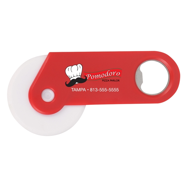 Pizza cutter with bottle opener.... from ASI 61125 Hit Promotional Products / Hit®