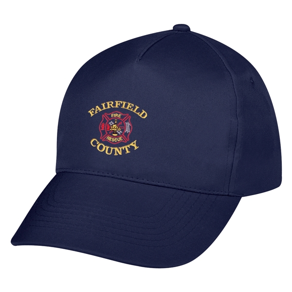 5-panel polyester hat with adjustable self-material strap with hook and loop... from ASI 61125 Hit Promotional Products / Hit®