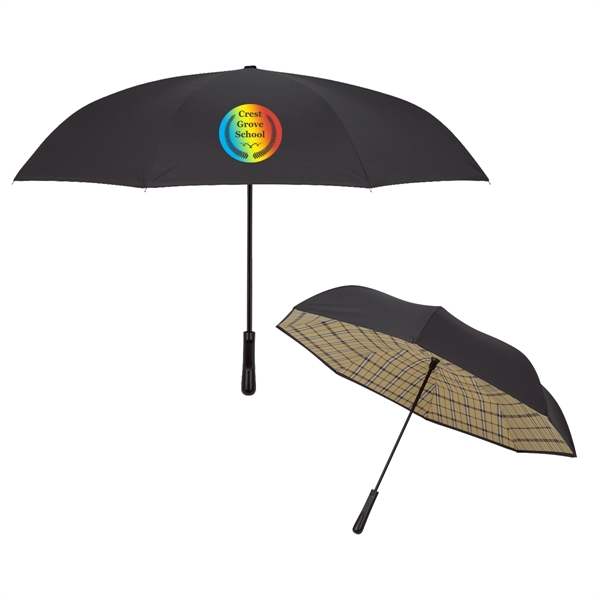 48" arc Soho inversion umbrella with a metal shaft, pongee material,... from ASI 61125 Hit Promotional Products / Hit®