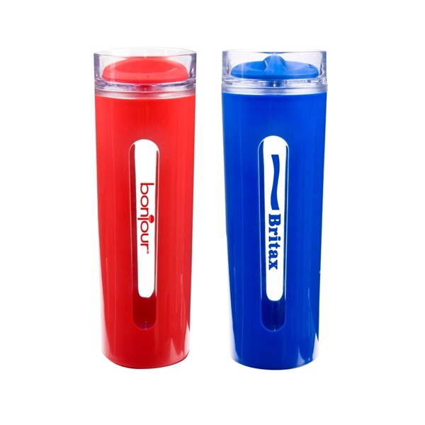 14 oz. Double wall plastic tumbler with free 1 color silkscreen... from ASI 37218 Athena Promo (tm)