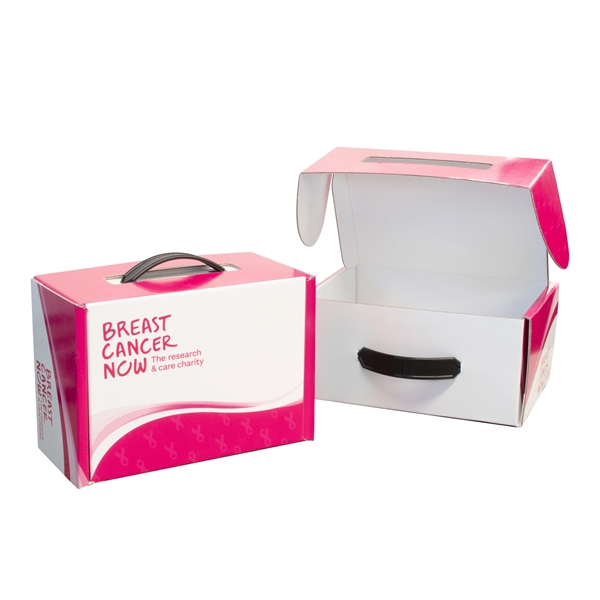 8" x 6.375" x 3.8" E-Flute box with plastic handle.... from ASI 90807 Tekweld