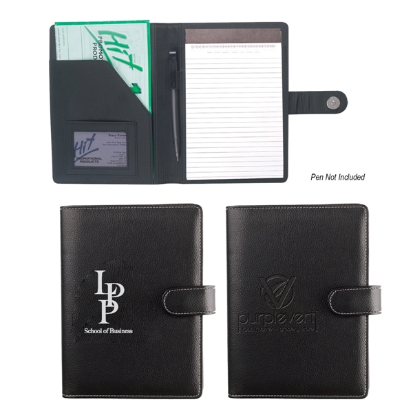 Pebble grain 5" x 7" portfolio with elastic pen loop.... from ASI 61125 Hit Promotional Products / Hit®
