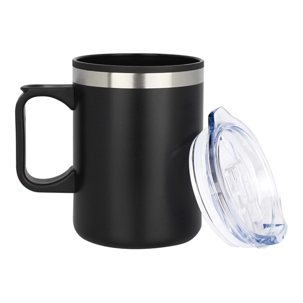 14 oz. Stainless steel camping mug with handle  with free... from ASI 37218 Athena Promo (tm)