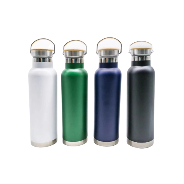 20 oz. double wall stainless steel tumbler with bamboo lid with... from ASI 37218 Athena Promo (tm)