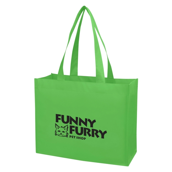 Matte Laminated Non-Woven Shopper Tote.  Made Of 80 Gram Laminated... from ASI 61125 Hit Promotional Products / Hit®