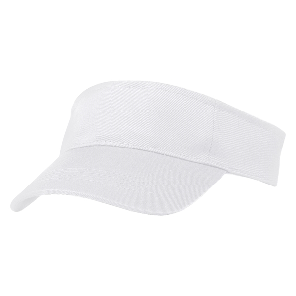 Polyester Visor. Pro-Stitching on Front Pre-Curved Visor. Double Layer Sweatband. Adjustable... from ASI 61125 Hit Promotional Products / Hit®