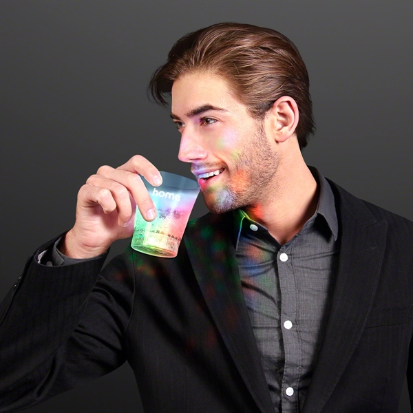 Blank or imprinted. Disco ball light projecting LED cup, 8 oz.... from ASI 34194 ALightPromos / Alight Promotional Products