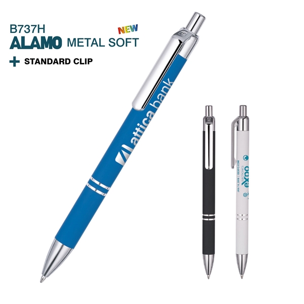Alamo™ metal retractable style pen with a co-molded soft grip.... from ASI 82498 RiteLine LLC