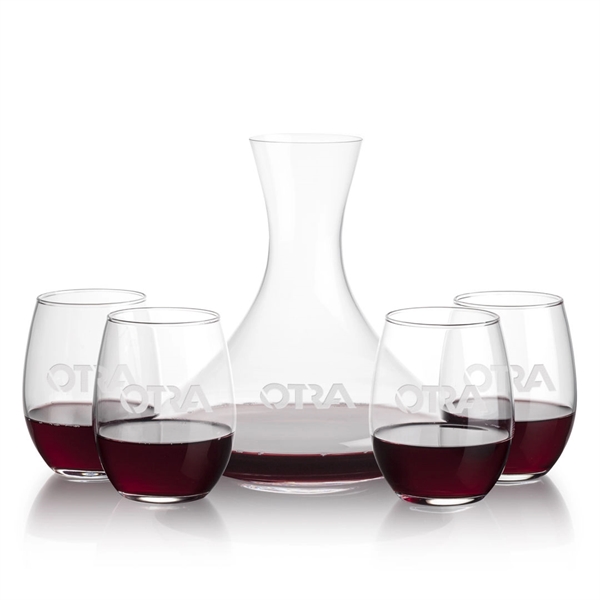 Lead free crystal 48oz. carafe with 2 or 4 wine glasses.... from ASI 84592 St Regis Group